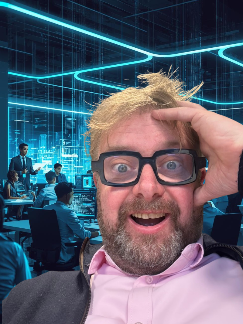 Verwondering AI verbaasd verrast open mond 