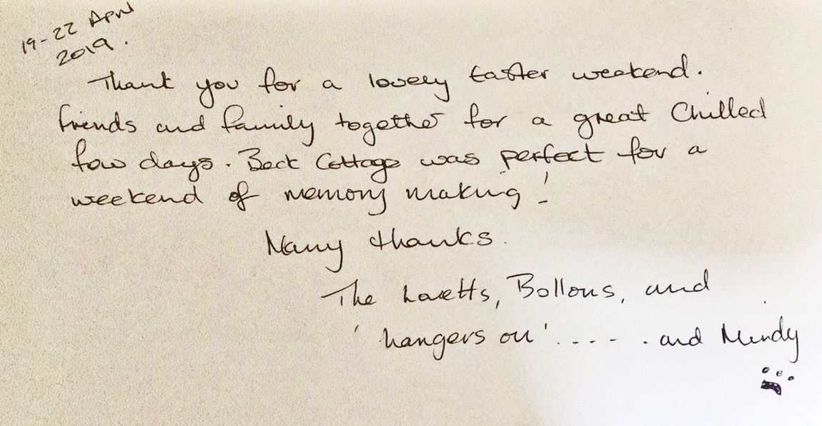 Guest book review for holiday rental cottage in the New Forest Hampshire