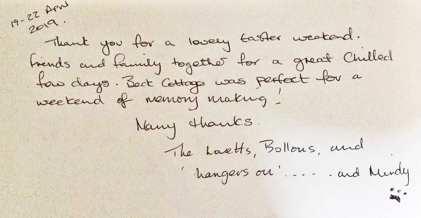 Guest book review for holiday rental cottage in the New Forest Hampshire
