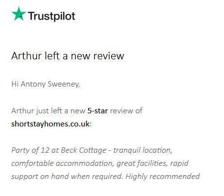 Tranquil location and comfortable accommodation is how this 5-star trustpilot review described Beck Cottage.