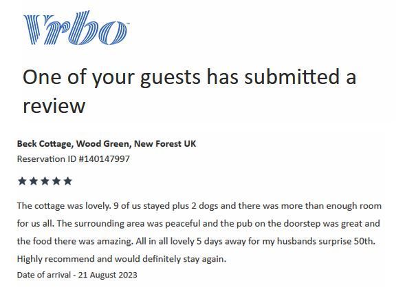 Surrounding area was peaceful 5 star review of Beck Cottage