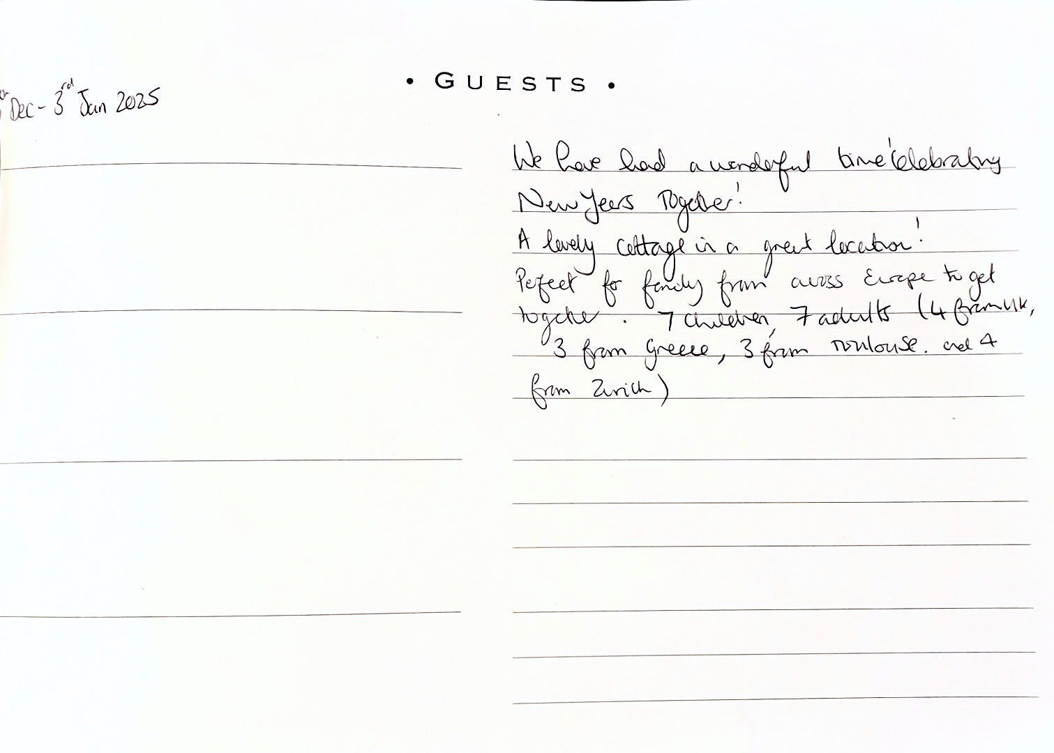 Guest book review of Beck Cottage