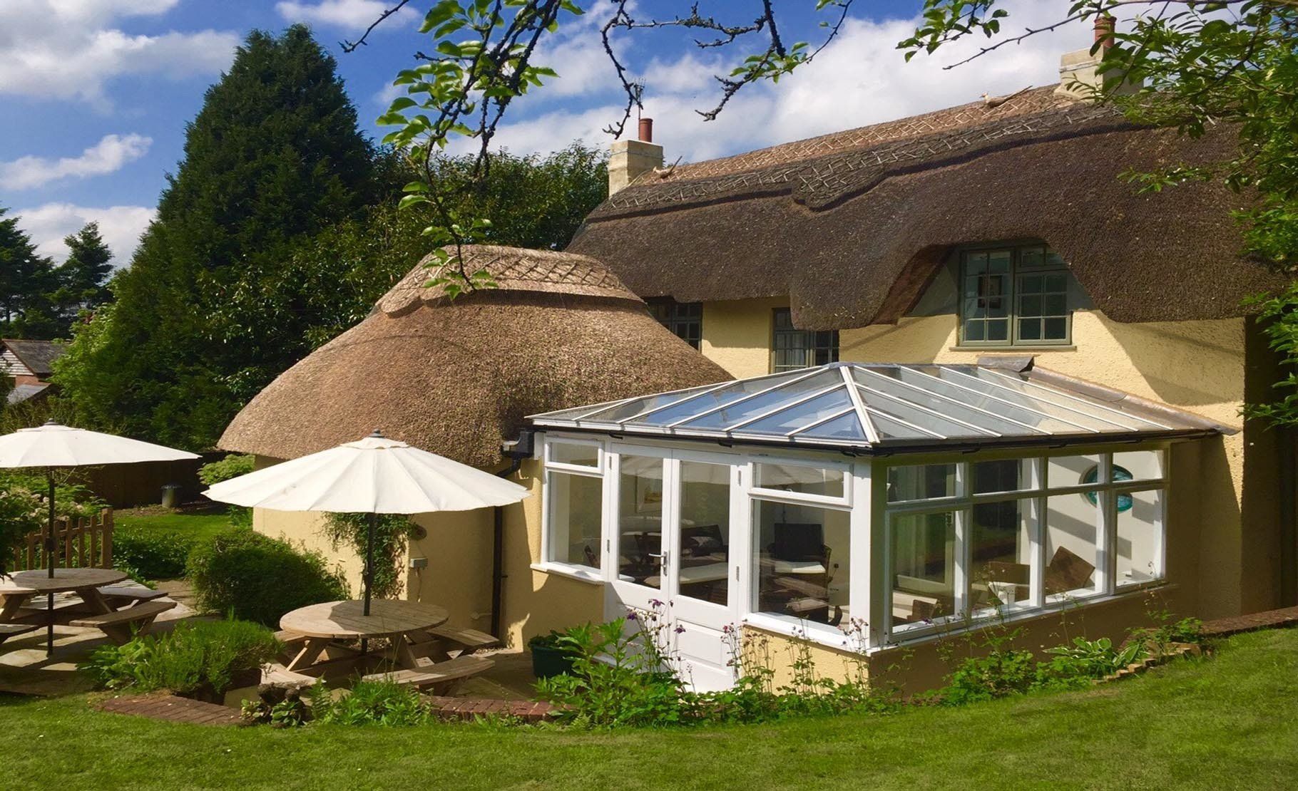 Conservatory extension for a thatched cottage