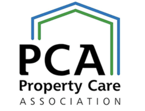 A logo for the pca property care association