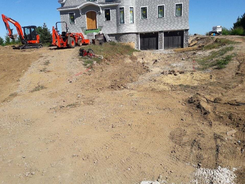Construction Site for New Driveway Project
