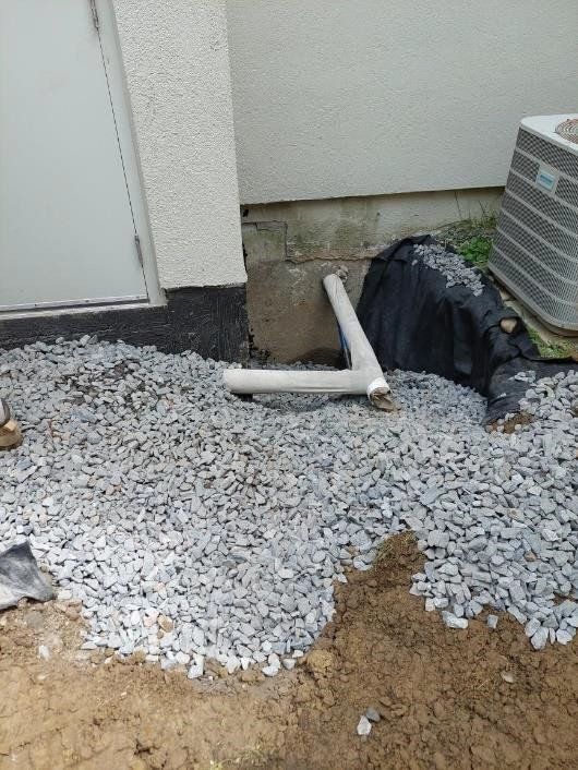 Construction Area for Downspout