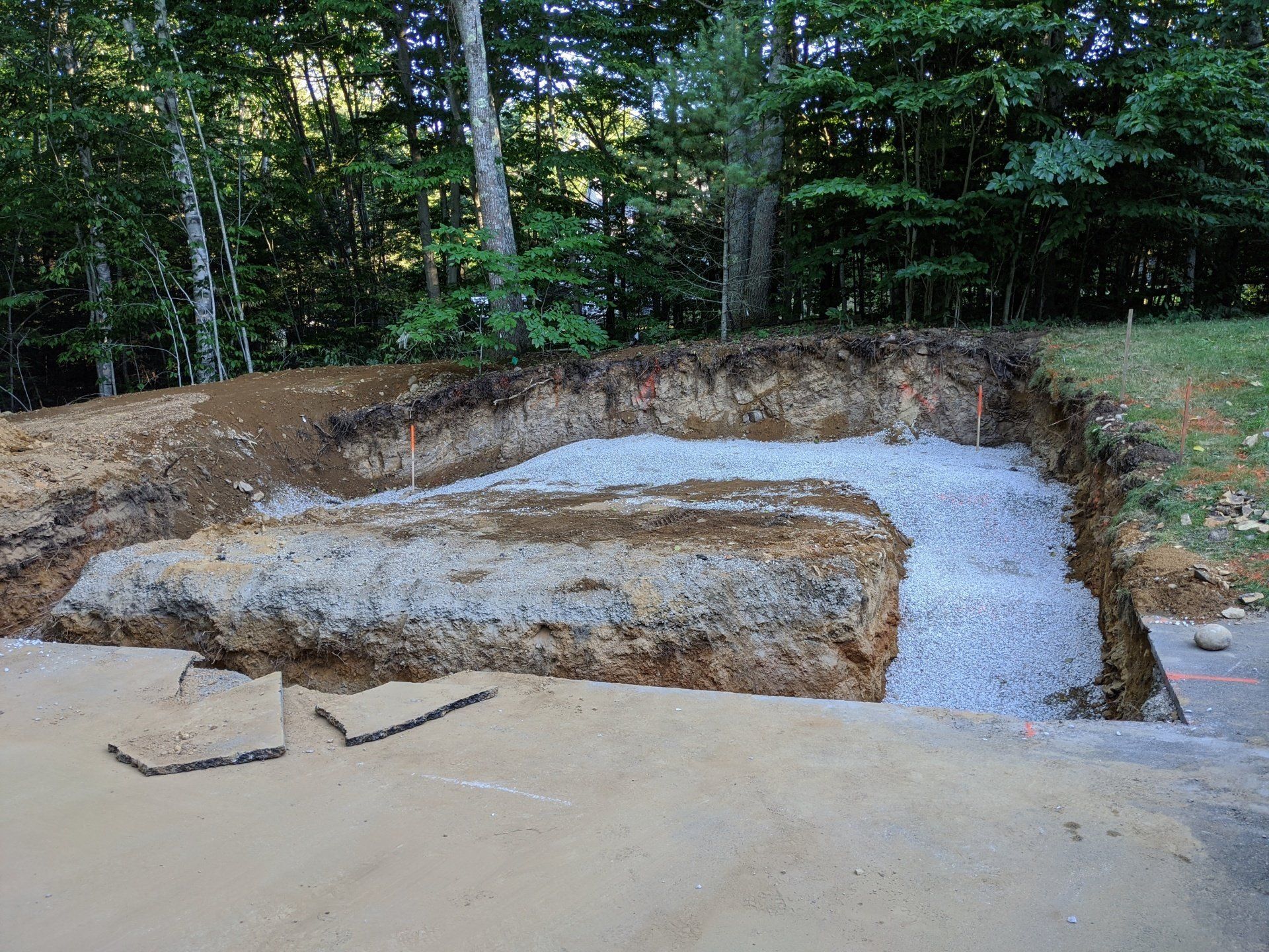 Excavated Area Full of Gravel