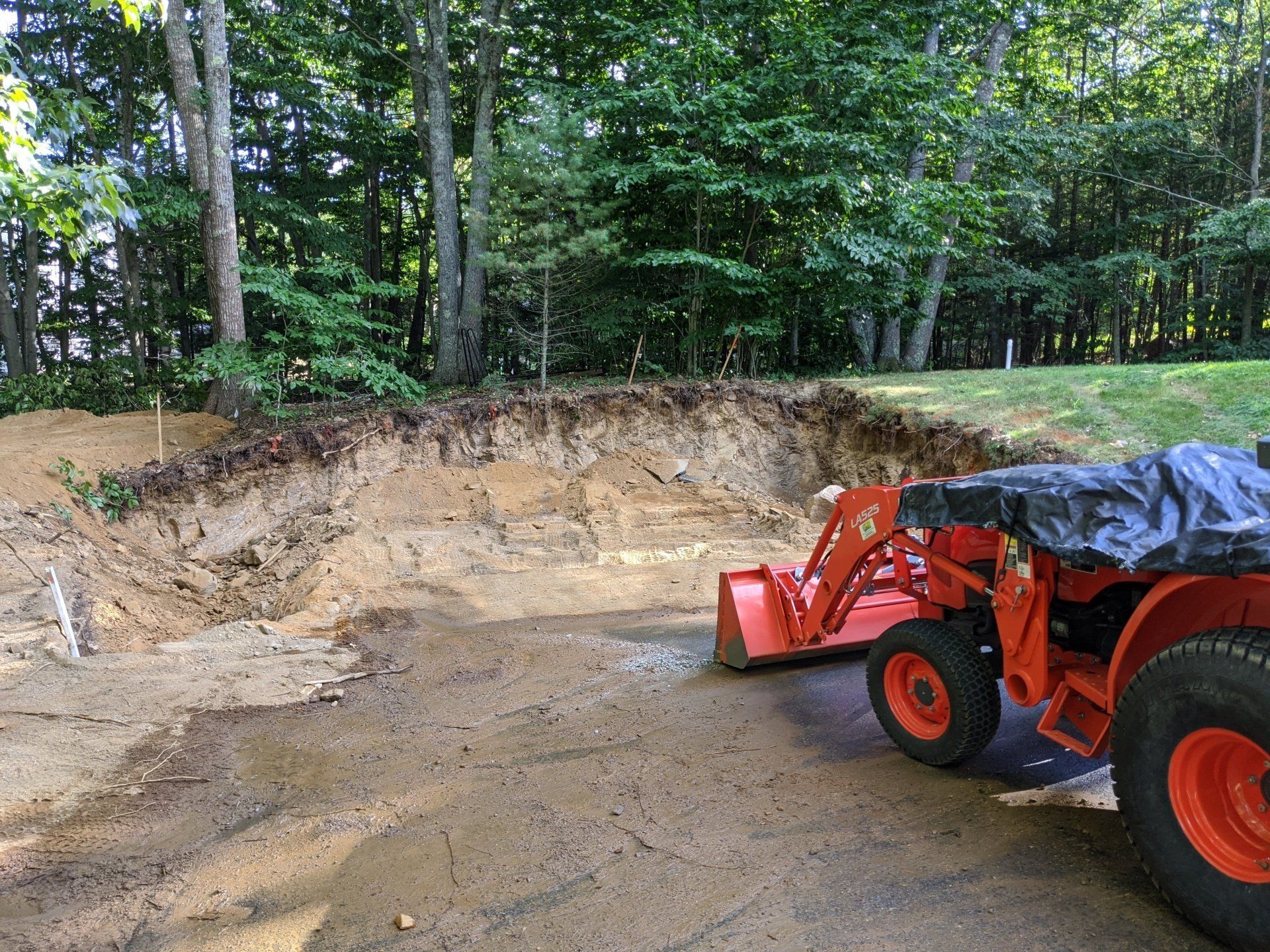 Construction Area With a Loader