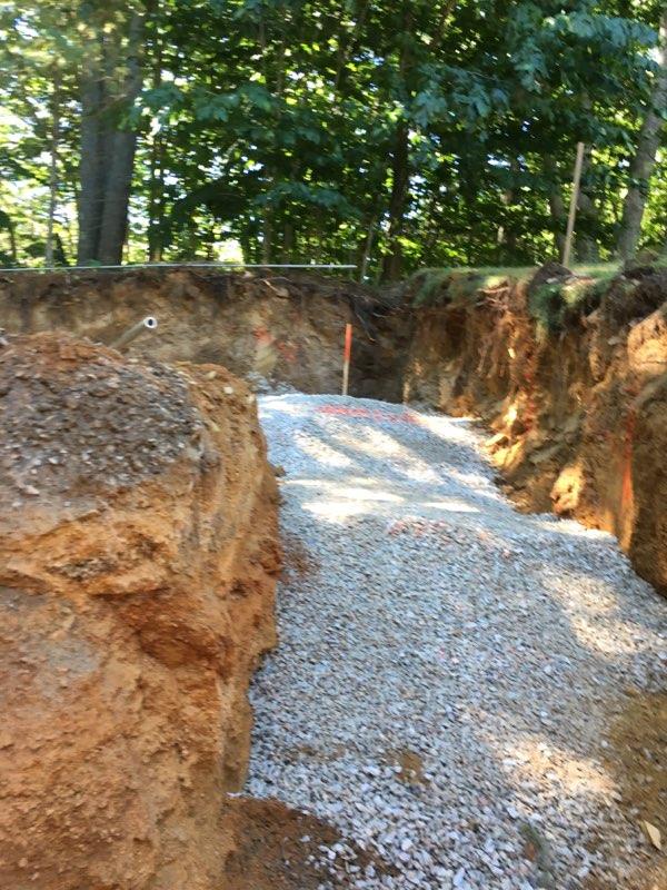 Excavated Area Full of Gravel