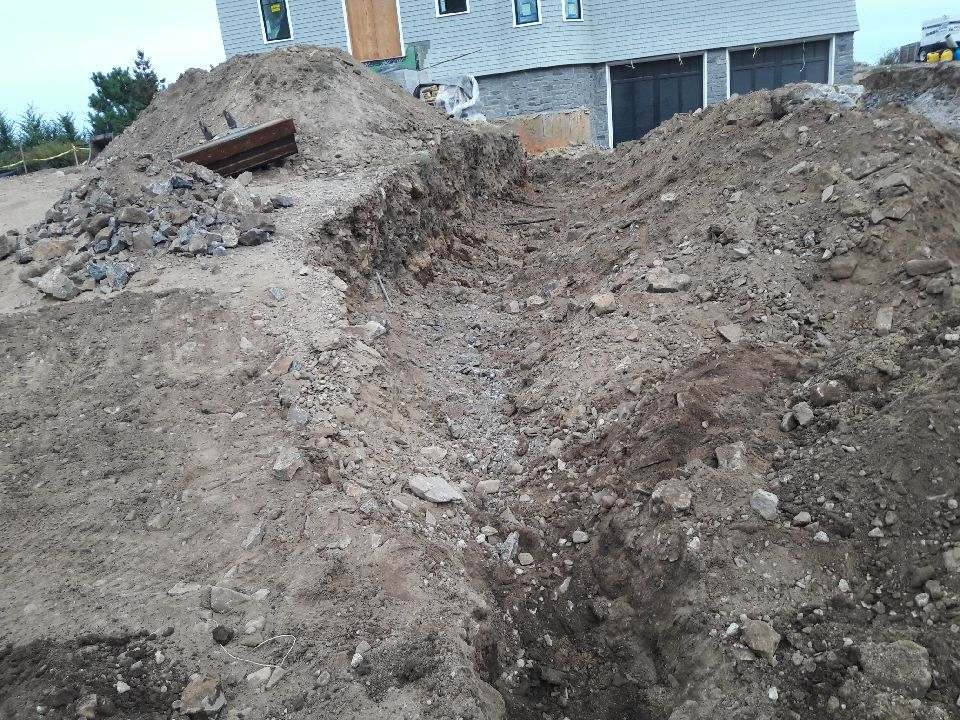 Excavation Area in Front of a Residential House