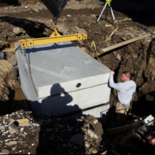 On Going Installation of a Septic Tank