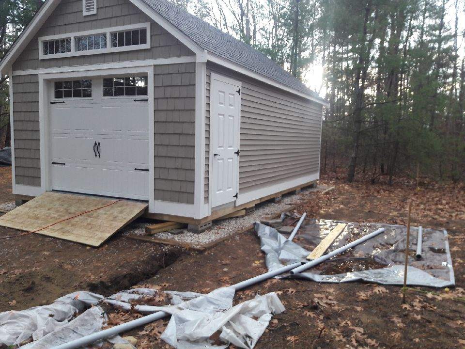 Utility Line Excavation For a Shed