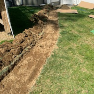 Newly Covered Excavated Area