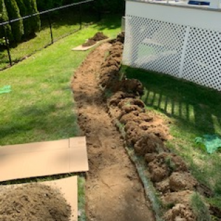 Excavated Line for Utility Line