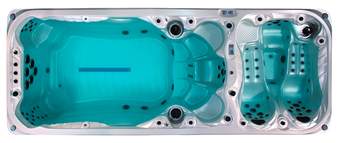 Spa de nage double bassin DUCE marque BLUELAGOONSPAS