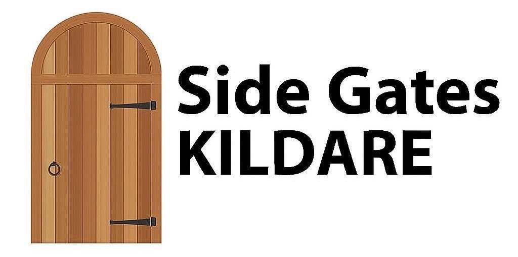 The logo for side gates kildare shows a wooden door.