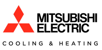 Mitsubishi Electric logo: Red diamond logo with the text 