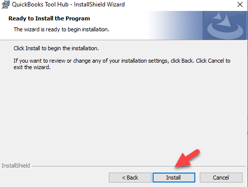 click install screen