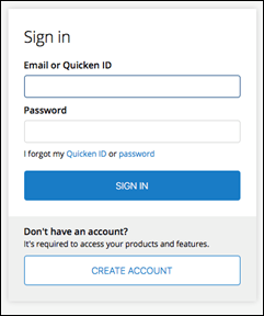 Sign In with Quicken ID image