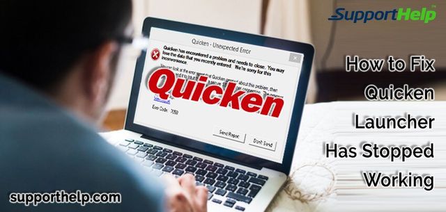 quicken launcher has stopped working 2008