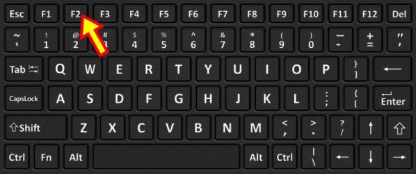 f2 key on keyboard