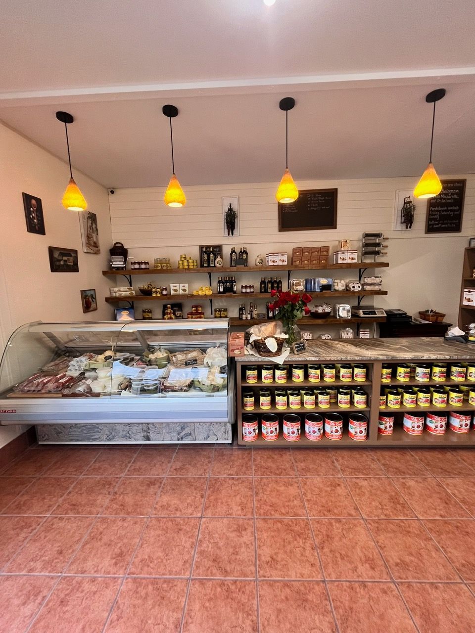 A store filled with lots of food and a counter