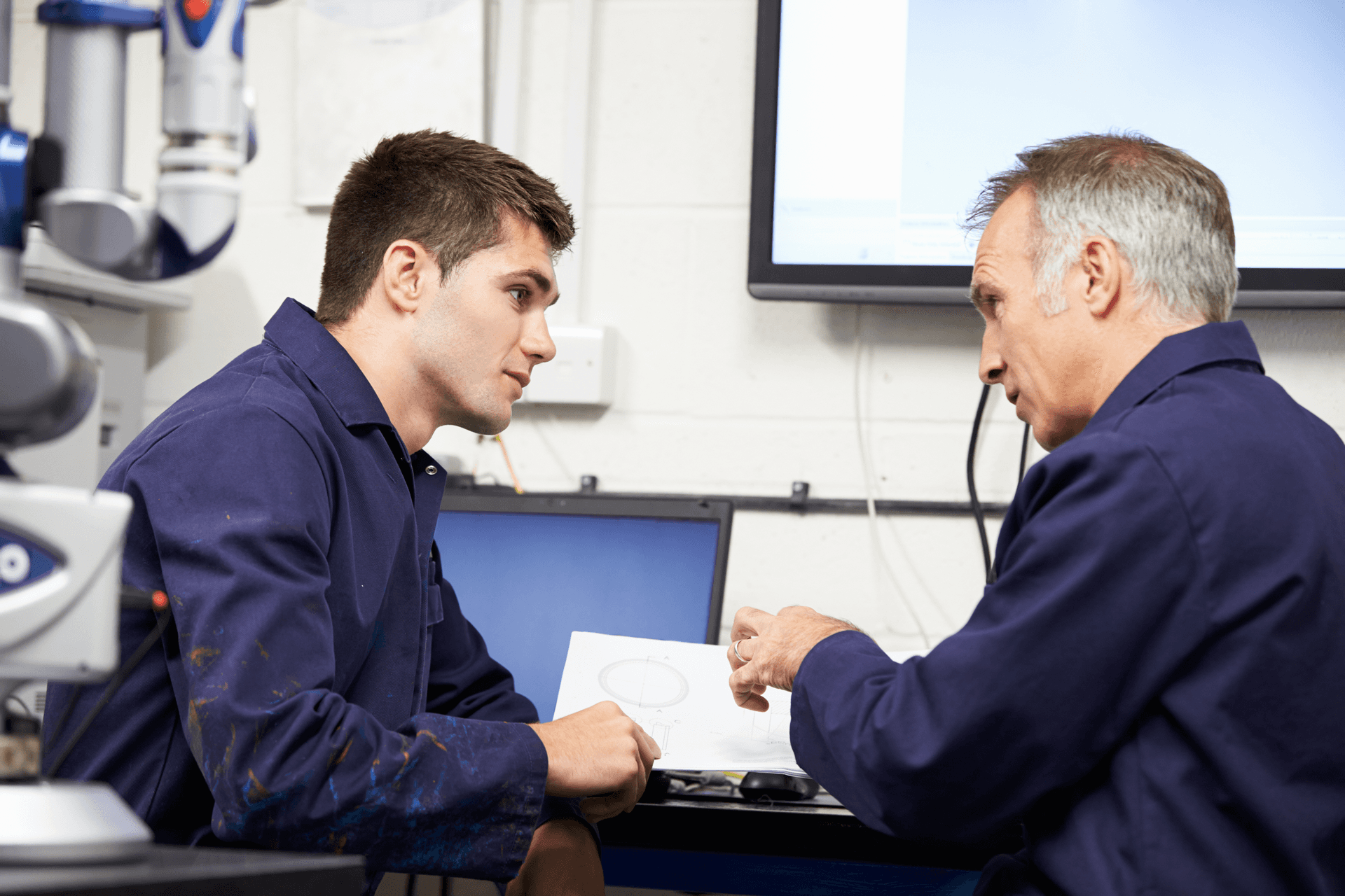 apprenticeships man teaching student