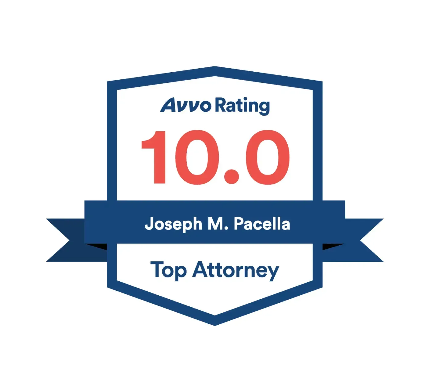 A badge that says avvo rating 10.0 on it