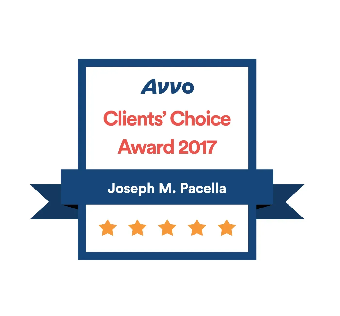 A badge that says avvo clients choice award 2017