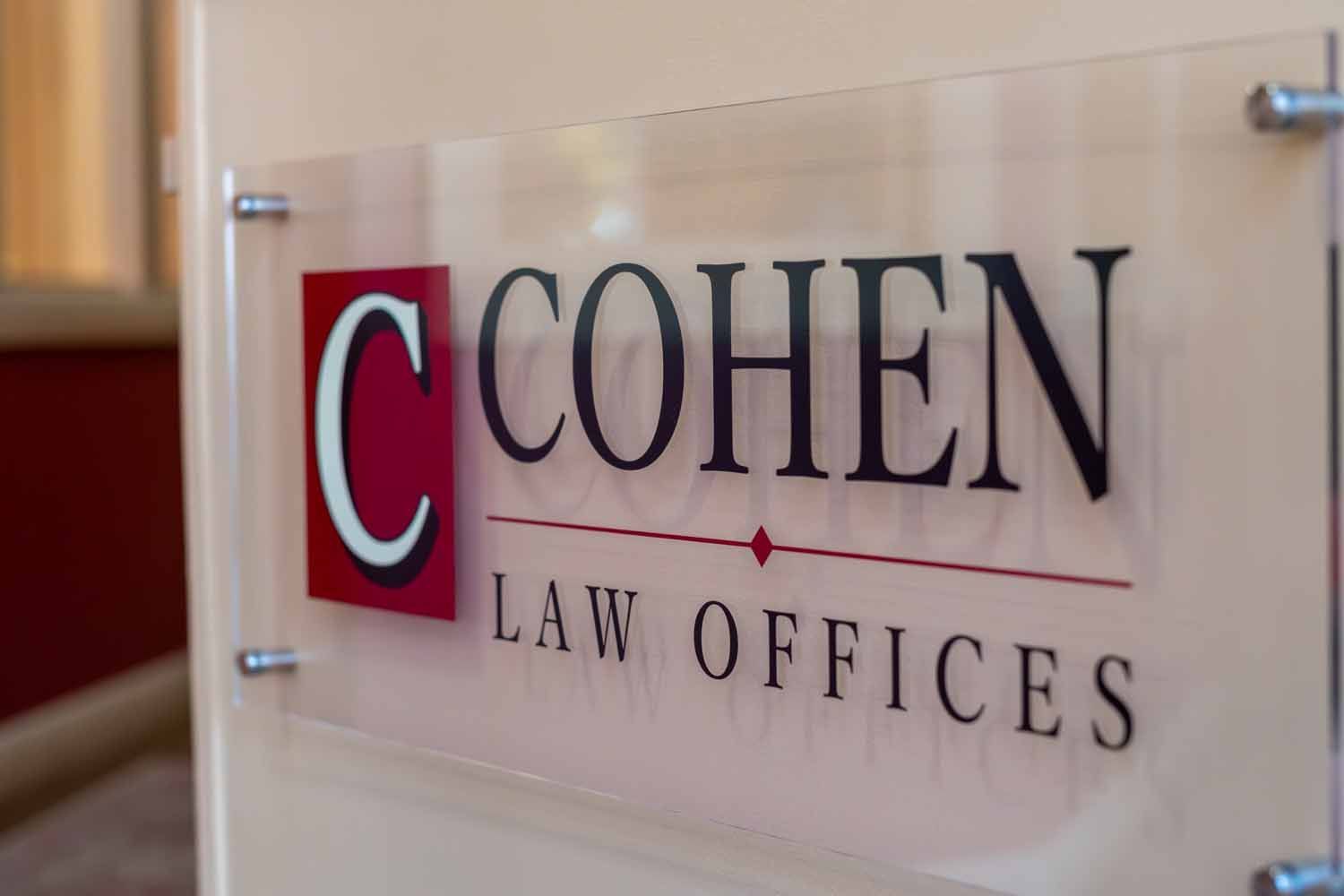 A sign that says Cohen Law Offices on it — Eau Claire, WI — Cohen Law Offices