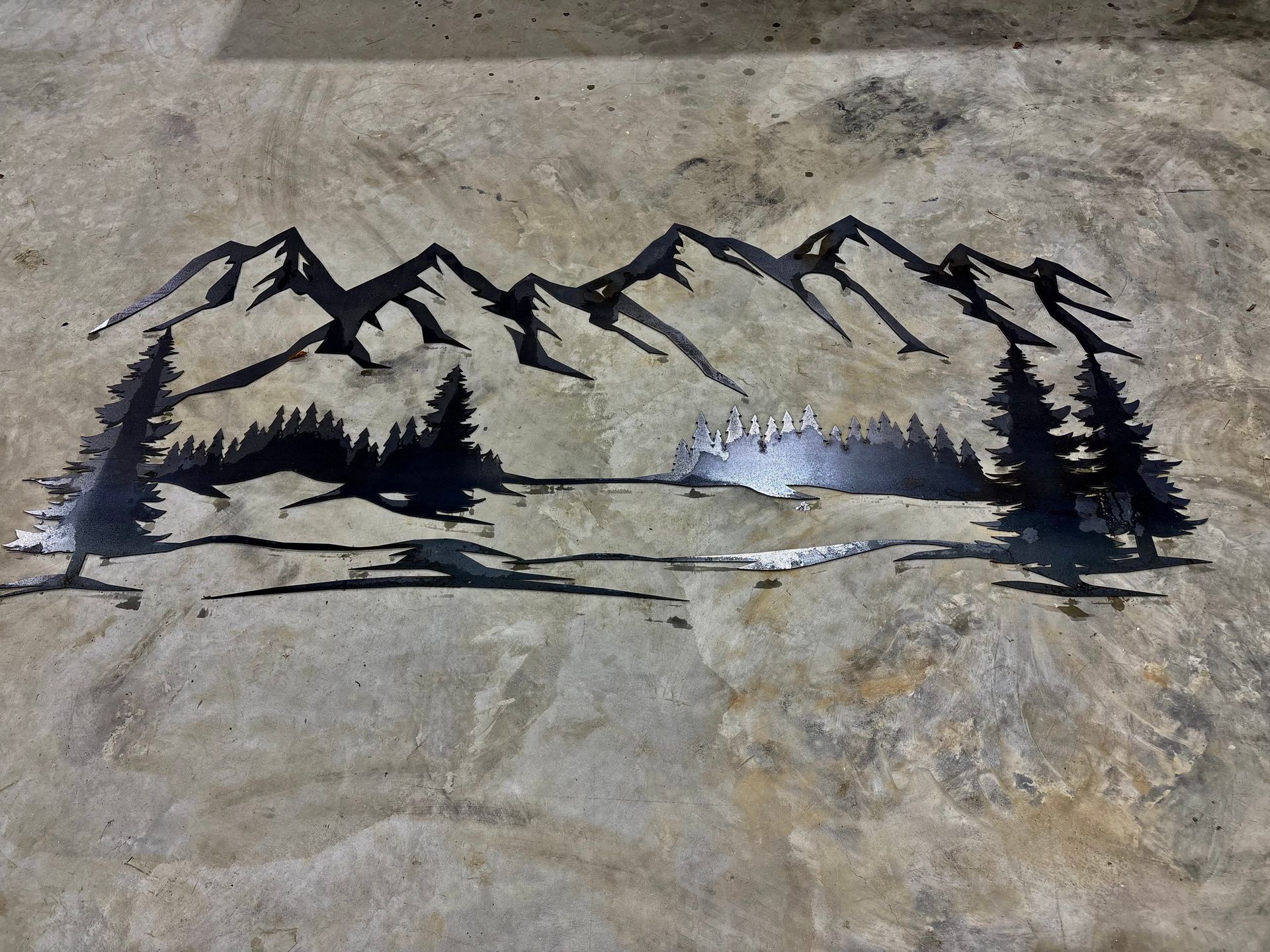 Custom cut metal sculpture