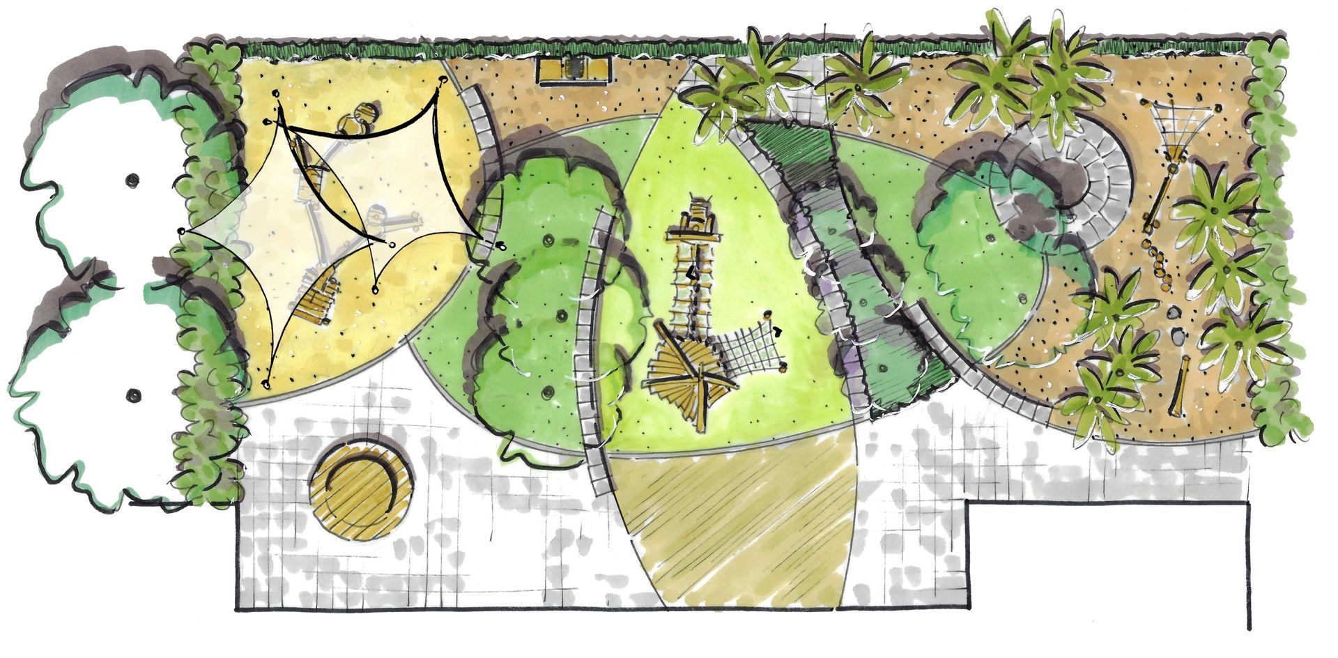 Schetsontwerp schoolplein, Leidschendam