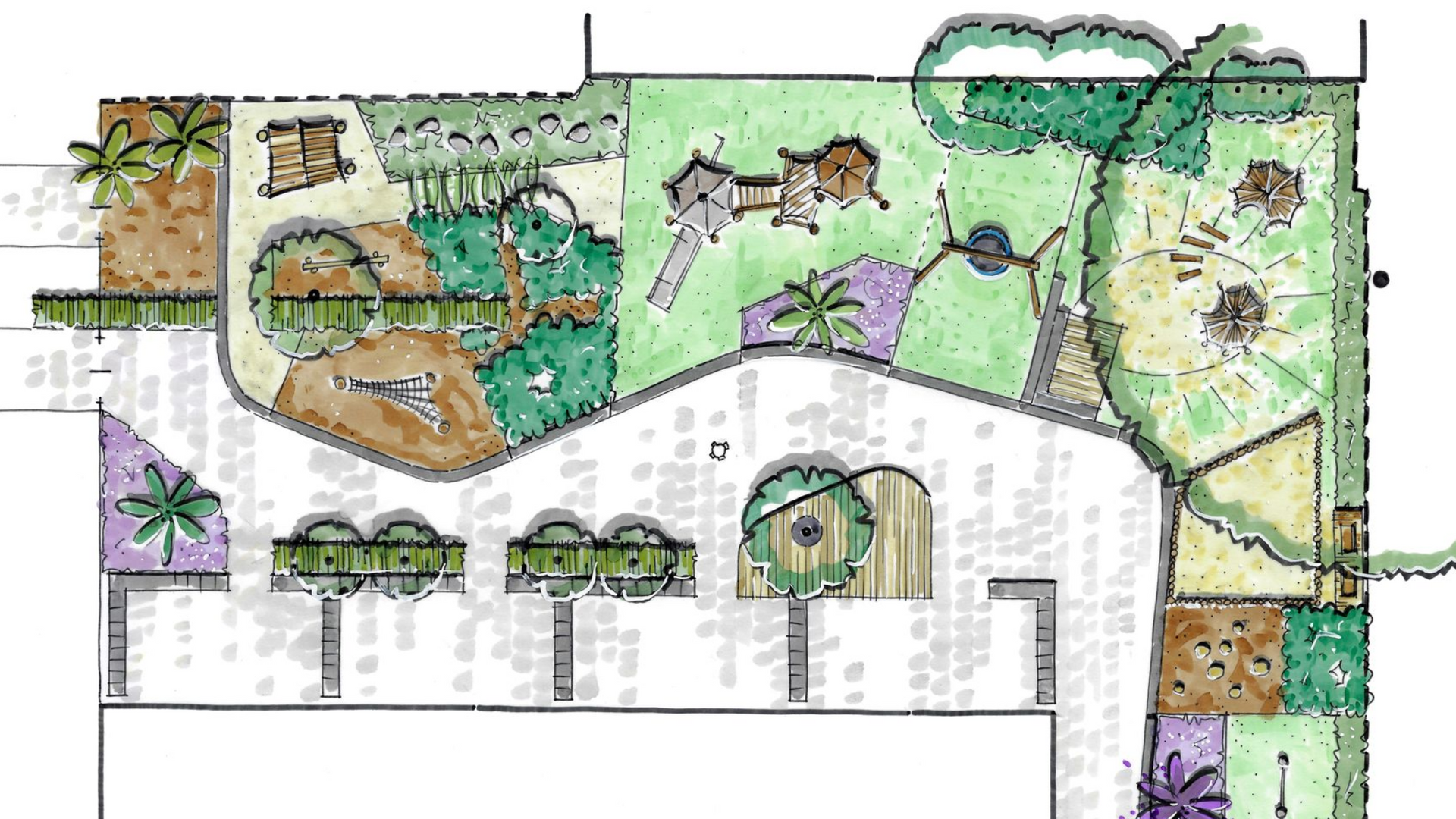 Schetsontwerp schoolplein, Utrecht