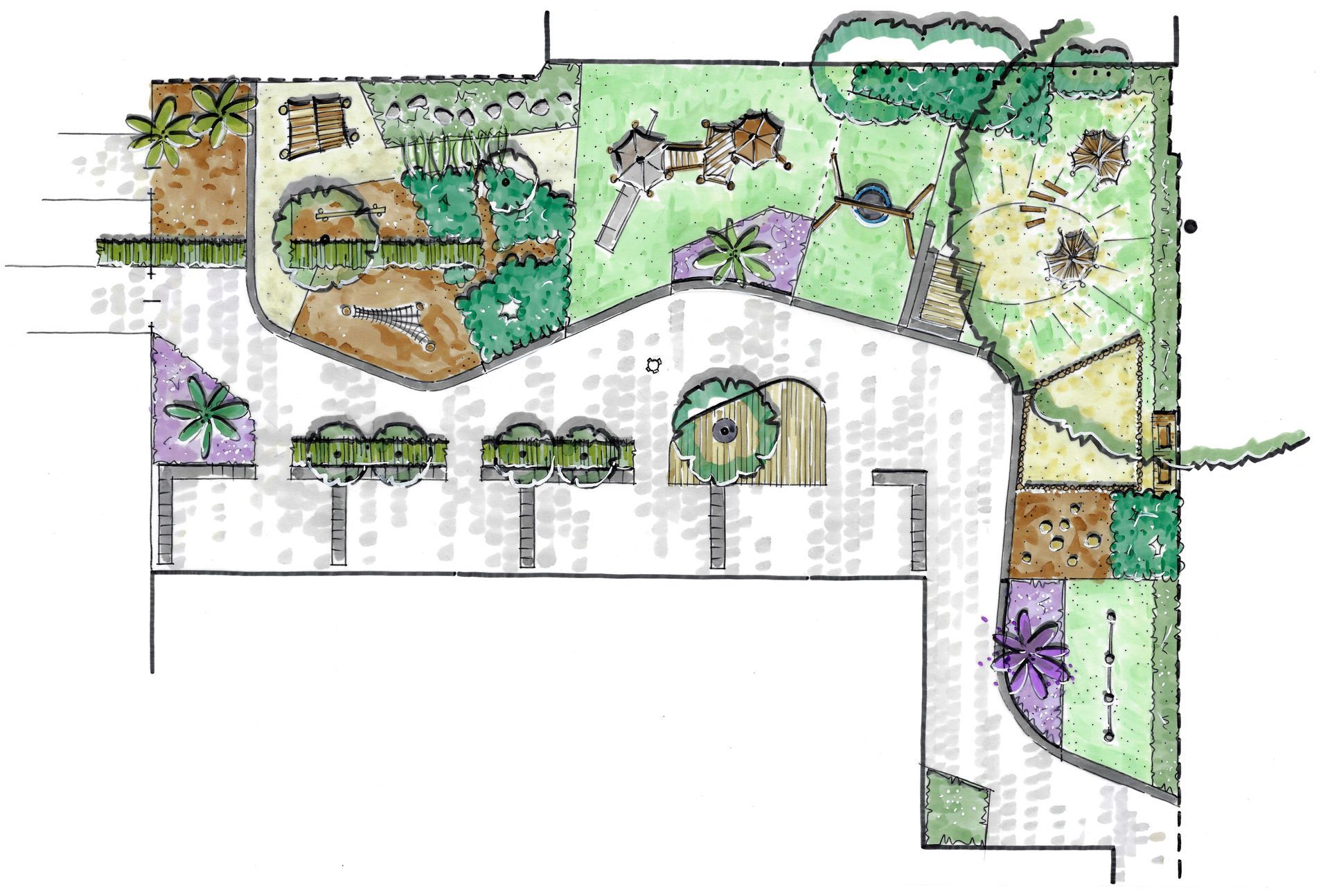 Schetsontwerp schoolplein, Utrecht