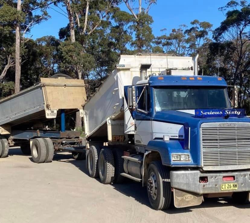 A Large Blue Truck Used for Earthworks — St Elmo Contracting in Peelwood, NSW