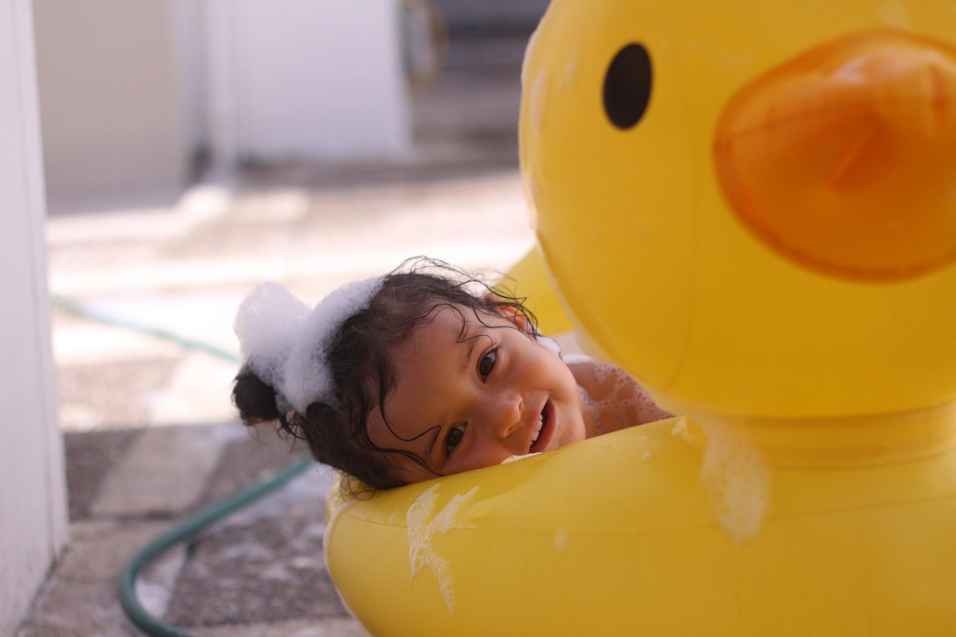 Kiddie pool fun before swimming lessons in Virginia Beach VA