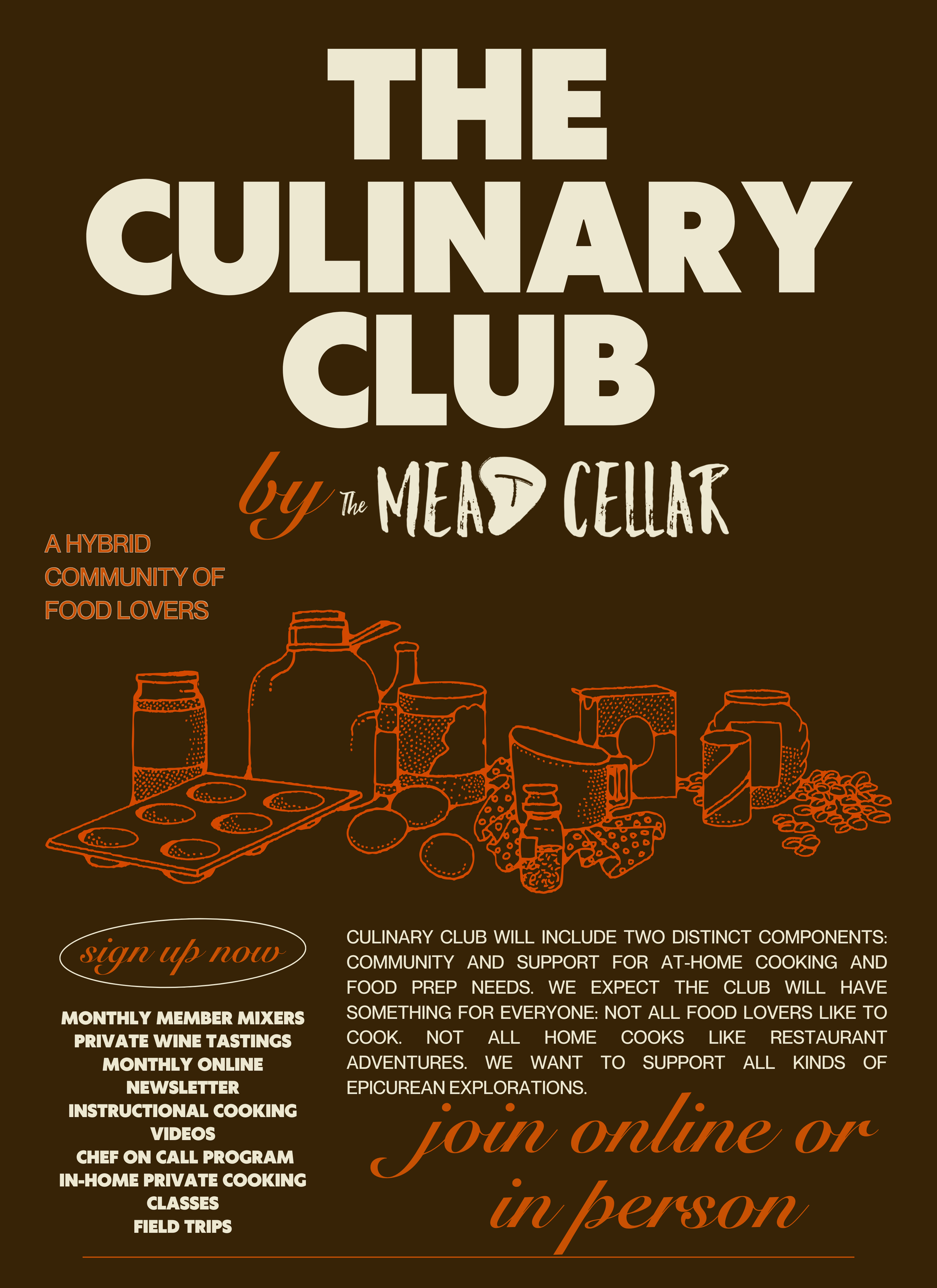 (1) Couple Culinary Club Membership