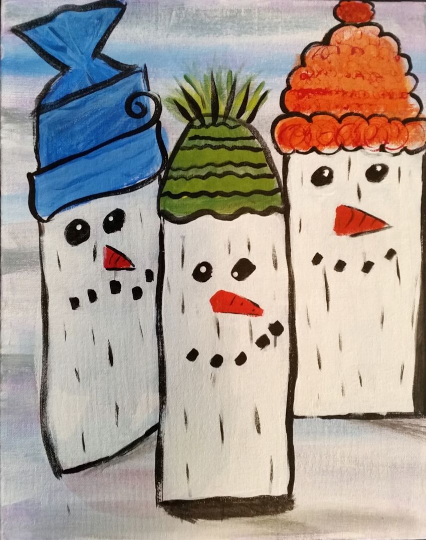 fence snowmen