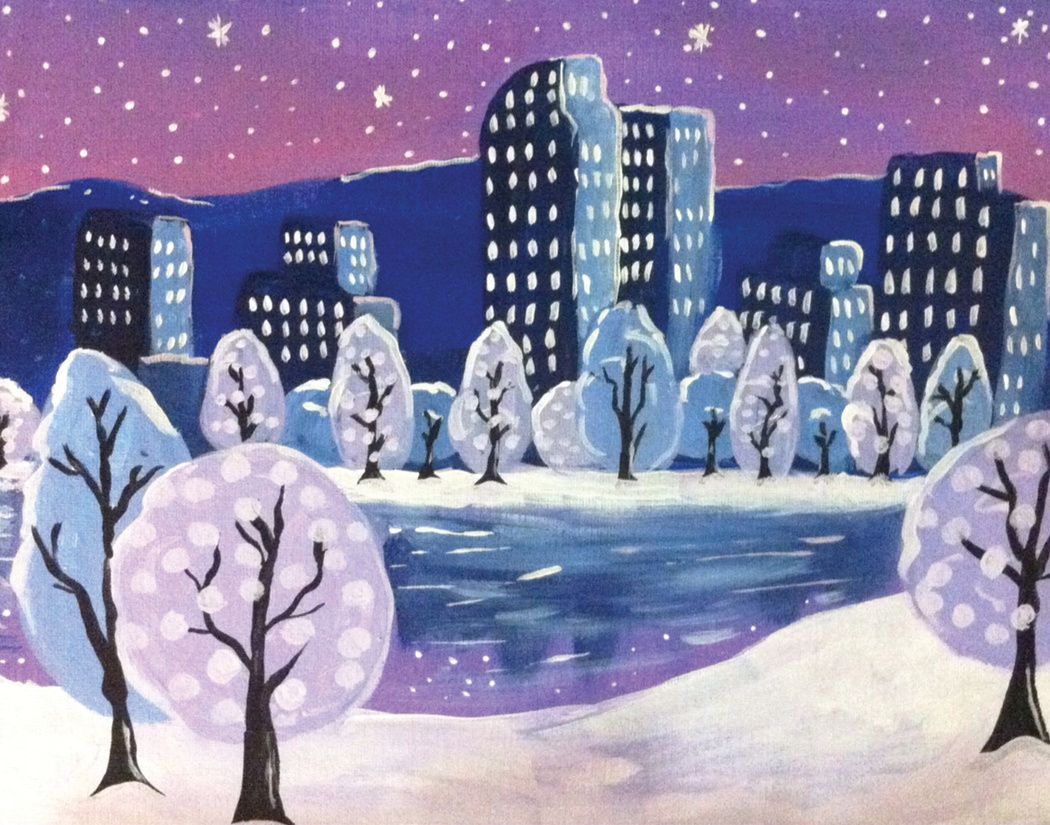 Winter city scape