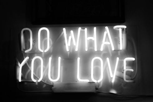 A neon sign that says `` do what you love ''