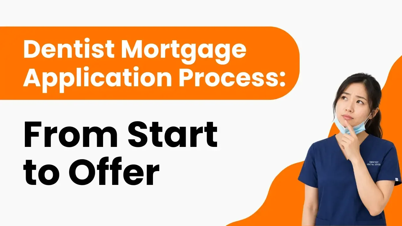 UK dentist reviewing mortgage application documents with specialist broker, illustrating the process
