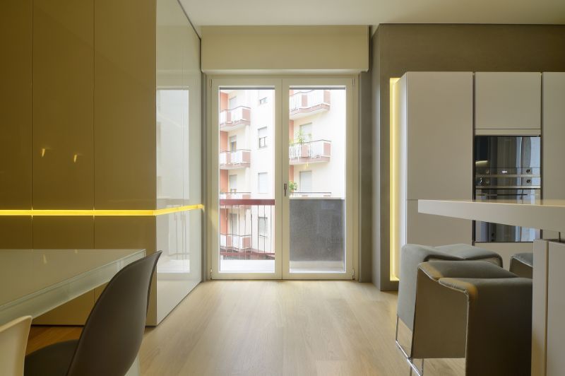 porta finestra in legno-alluminio