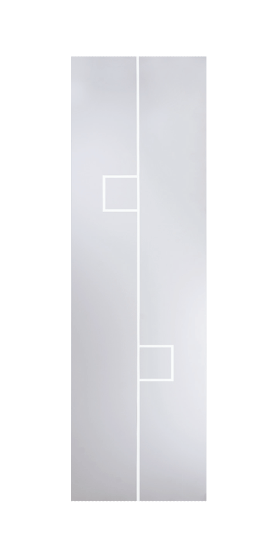 Porte doppie in vetro sabbiato