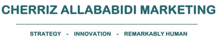 a logo for cherriz allababidi marketing strategy innovation remarkably human