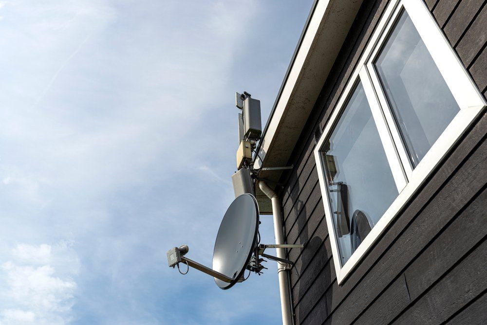 Satellite On Residential Roof — Mr TV Antenna in Ballina, NSW