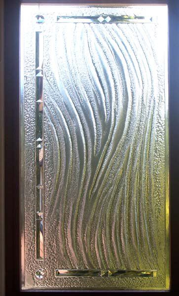 glass with wavy lines texture