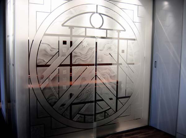 intricate glass design pattern