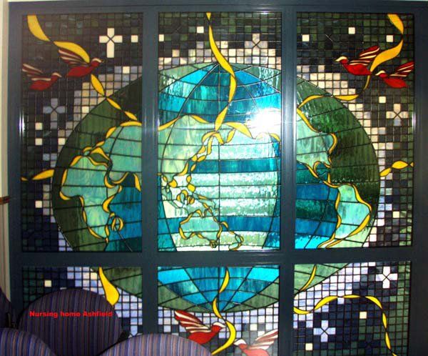 large stained glass window