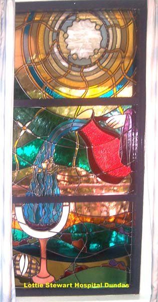 tall stained glass piece