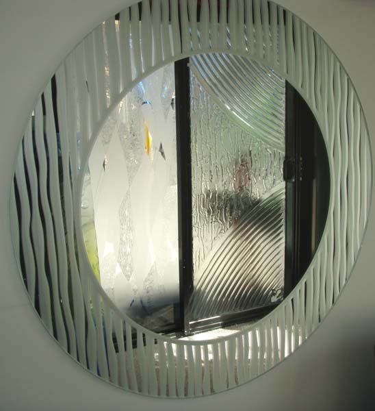 frosted decorative mirror